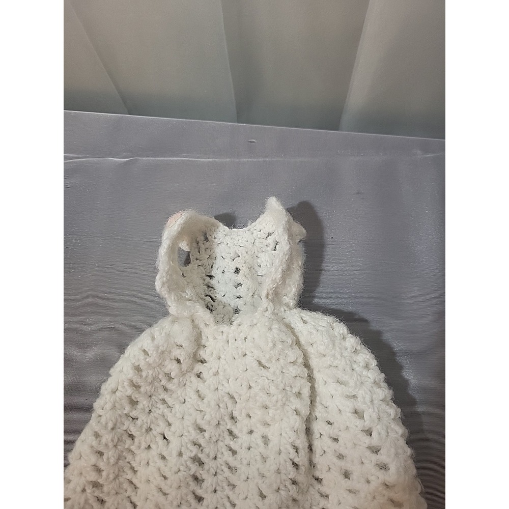 Vintage Barbie Doll‎ Crochet Knit Dress White Clothes - Picture 4 of 5